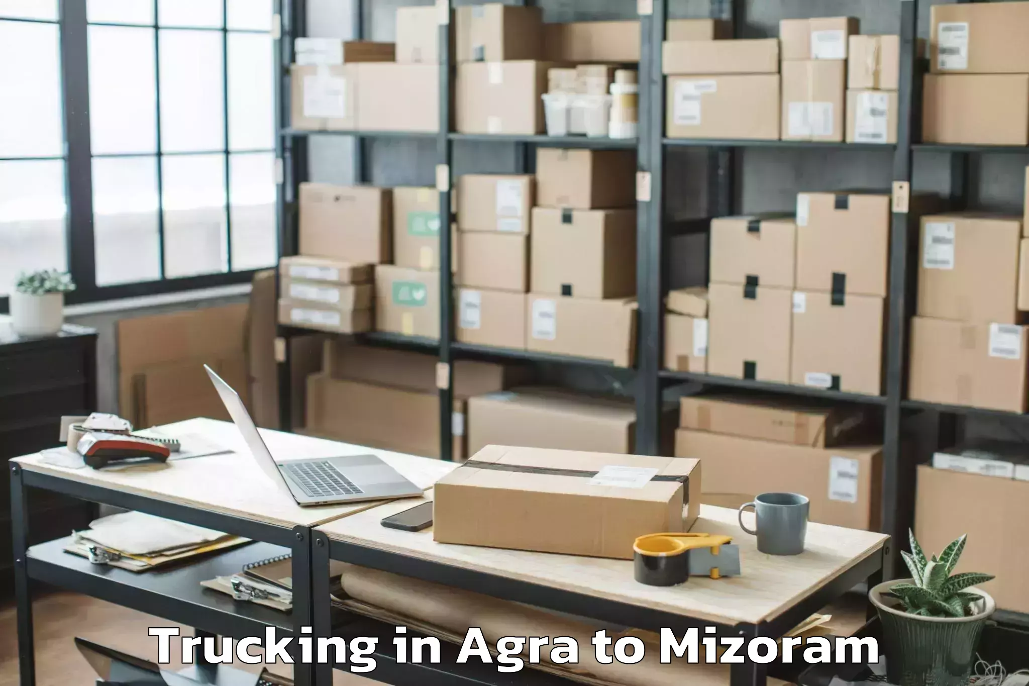 Get Agra to Khawzawl Trucking